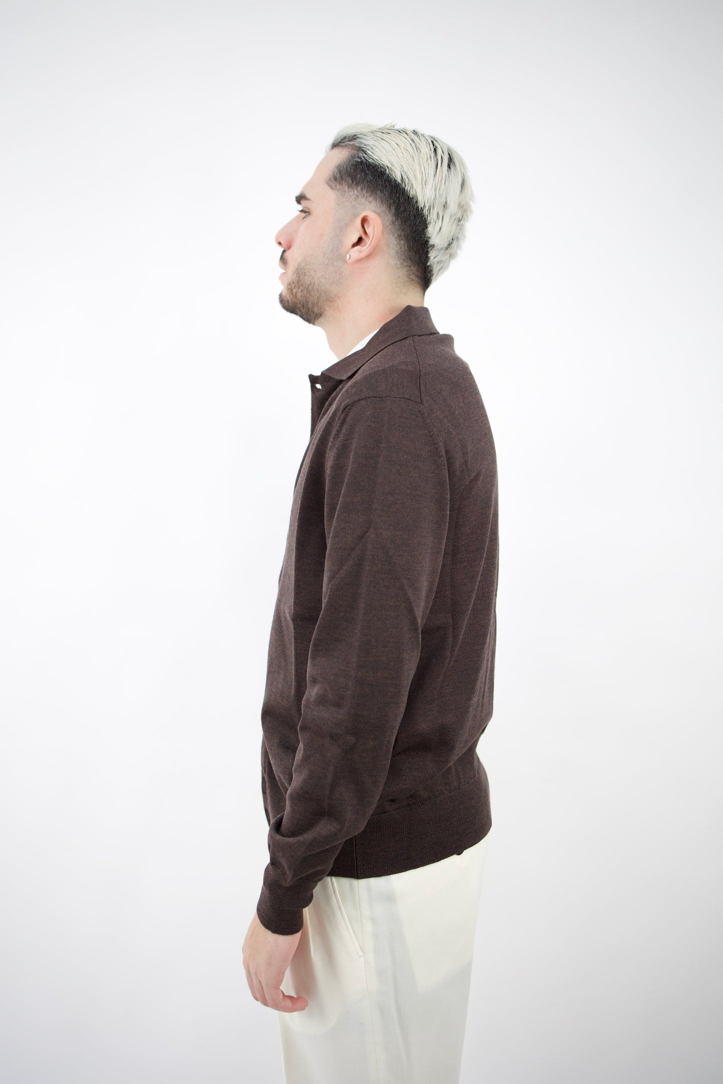 POLO CAMICIA IN LANA MARRONE 2561106/38R  Altea