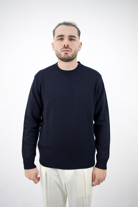 MAGLIA GIROCOLLO IN LANA NAVY 2561090/01R Altea