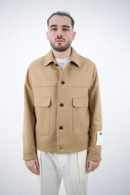 GIACCA CAMICIA IN LANA CAMMELLO YUMA/2K142 FW25 045 New York Resident