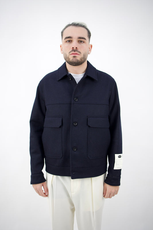 GIACCA CAMICIA IN LANA BLU YUMA/2K142 FW25 0001 New York Resident