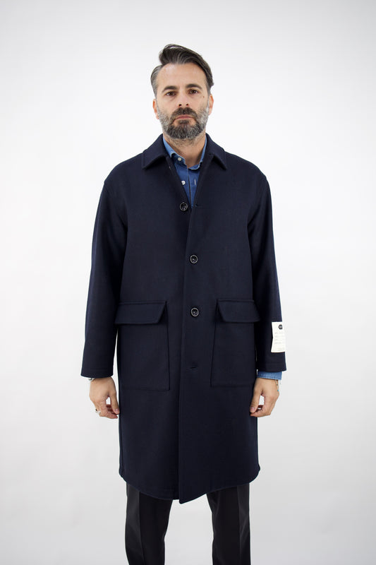 CAPPOTTO IN LANA BLU SANDIEGO/2K142 New York Resident