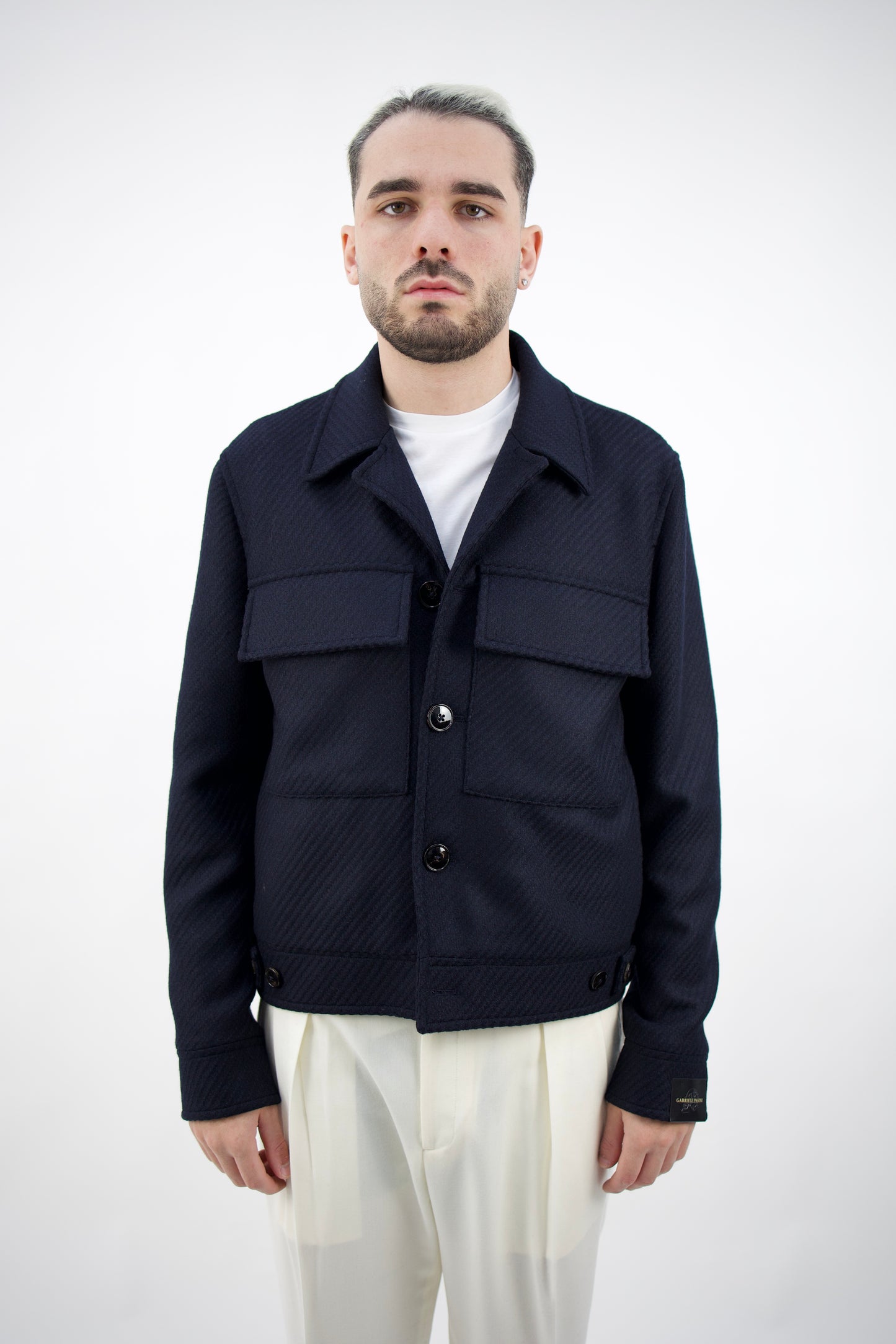 GIACCA BLU NAVY IN LANA&CASHMERE 57523/2 9040 GABRIELE PASINI