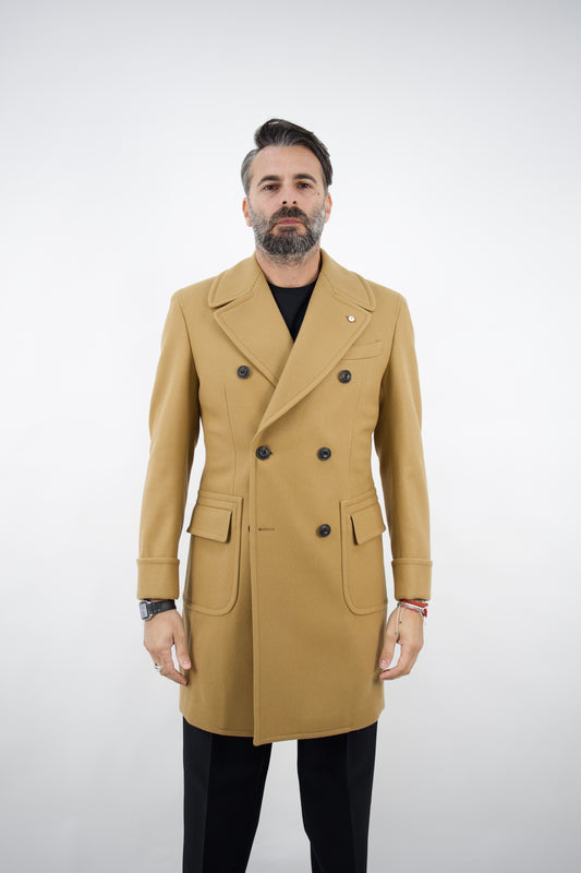 CAPPOTTO IN LANA&CASHMERE CAMMELLO 57516/4 7495 L.B.M.