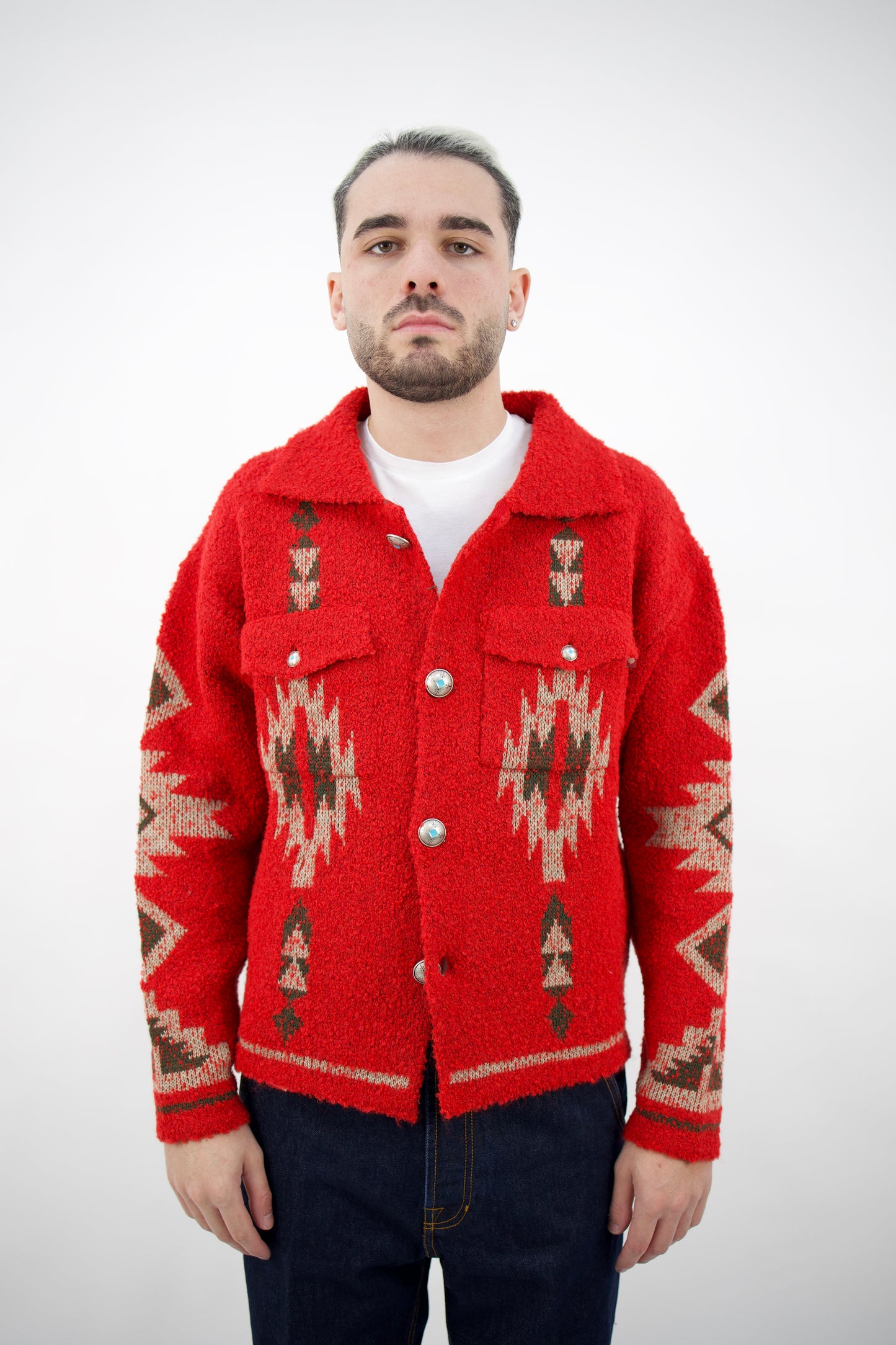 OVER SHIRT WESTERN ROSSO TLCFW26M006 telacruda