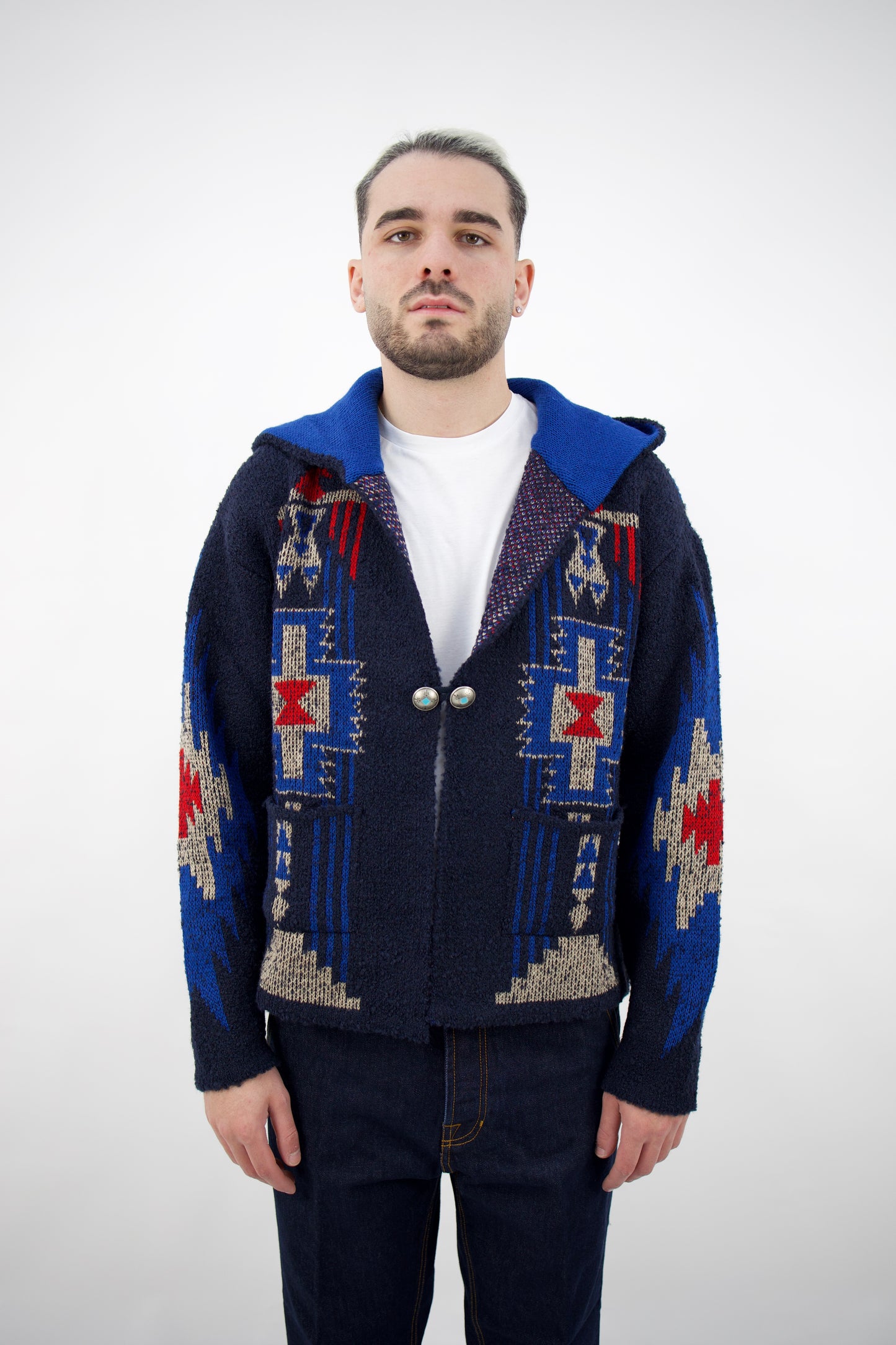 PONCHO NAVAJO BLU TLCFW26M007 telacruda