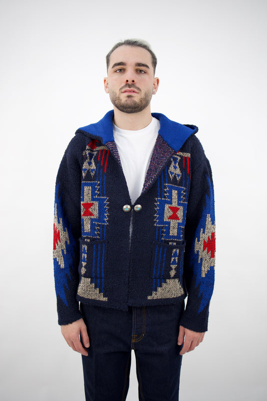 PONCHO NAVAJO BLU TLCFW26M007 telacruda