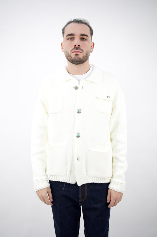 GIACCA OVER BIANCA TLCFW26M005 235 telacruda