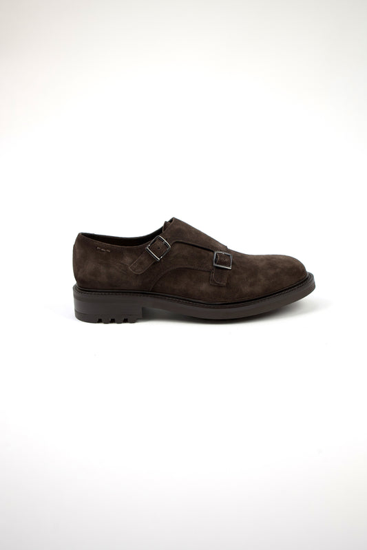 MOCASSINO DOPPIA FIBIA CAMOSCIO MARRONE 68062 Alexander Hotto