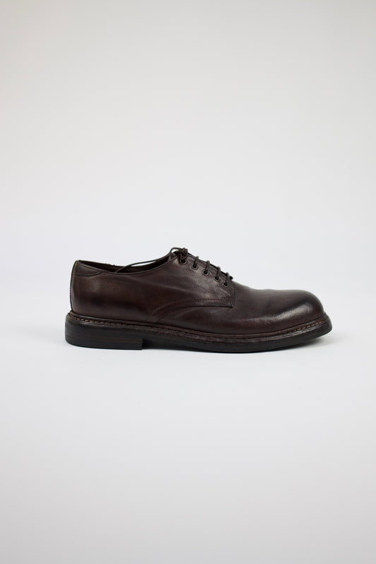 SCARPA DERBY IN PELLE EBANO IL02A LEMARGO