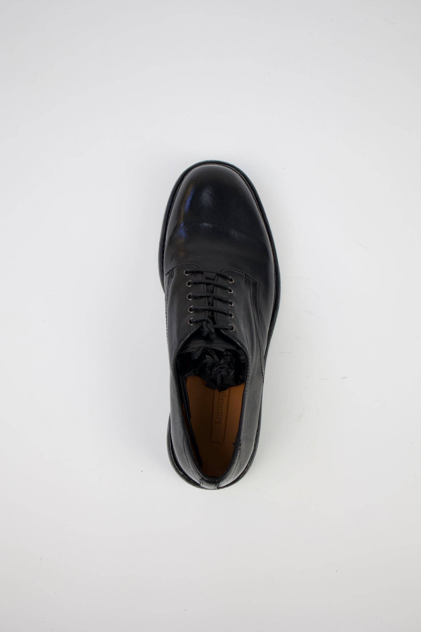 SCARPA DERBY IN PELLE NERO IL02A NERO LEMARGO