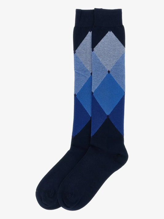 CALZINI A ROMBI DARK BLUE DIAMOND BALLANTYNE
