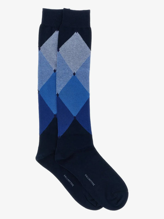 CALZINI A ROMBI DARK BLUE DIAMOND BALLANTYNE