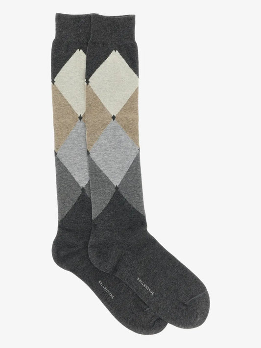 CALZINI A ROMBI GREY DIAMOND BALLANTYNE
