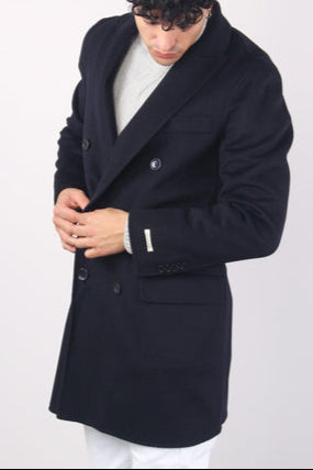 Cappotto doppiopetto blu navy GREGORIO DB palto'