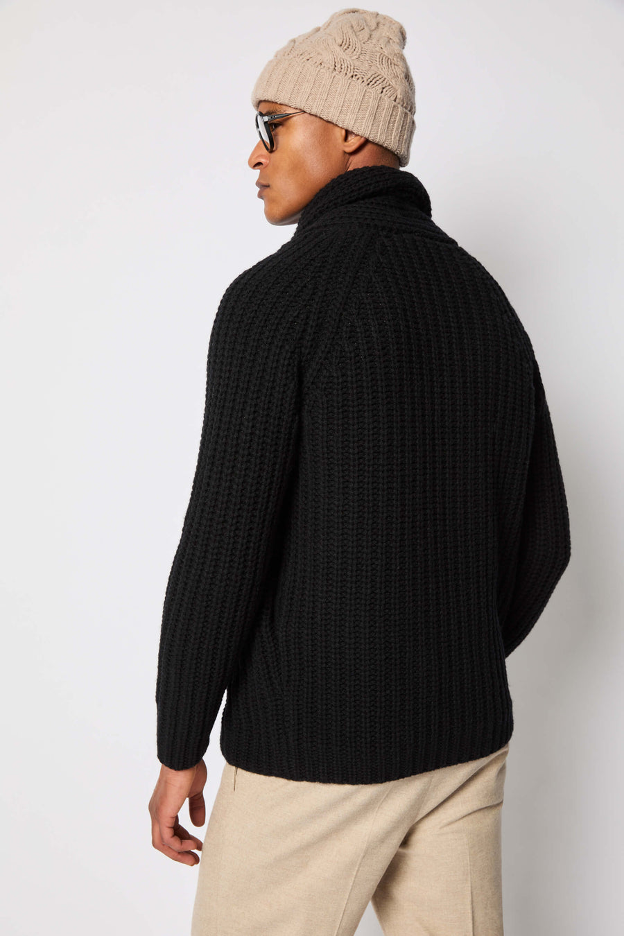 CARDIGAN DOPPIOPETTO NERO 59687/6 6385 L.B.M.