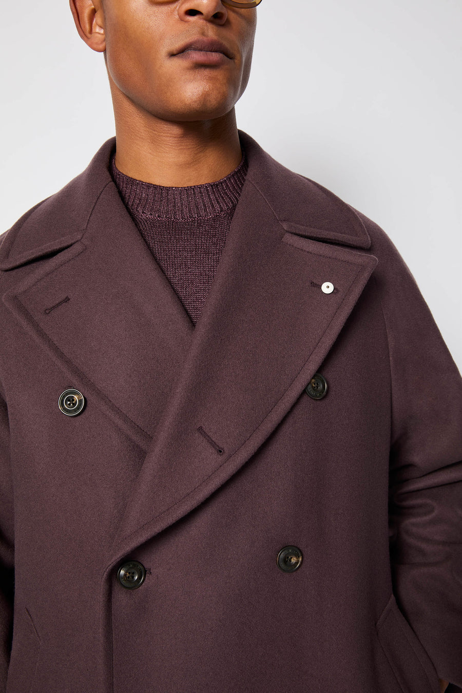 CAPPOTTO OVER DOPPIOPETTO BORDEAUX 57516/7 7484 L.B.M.