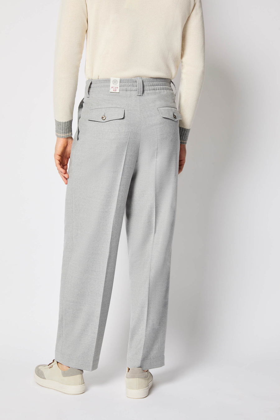 PANTALONE MARK GRIGIO MELANGE IN LANA 54515/2 8182  L.B.M.