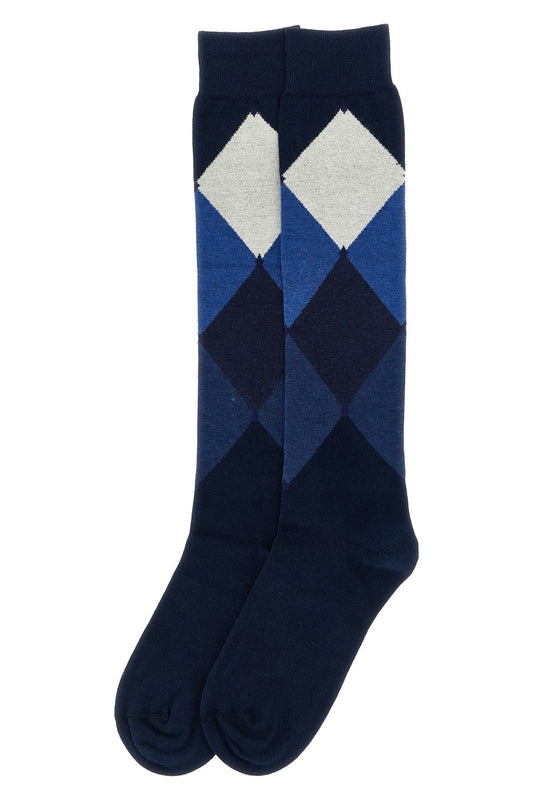 CALZINI A ROMBI DARK BLUE DIAMOND BALLANTYNE