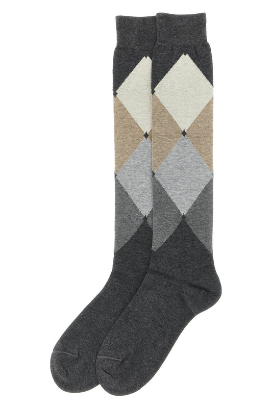 CALZINI A ROMBI GREY DIAMOND BALLANTYNE
