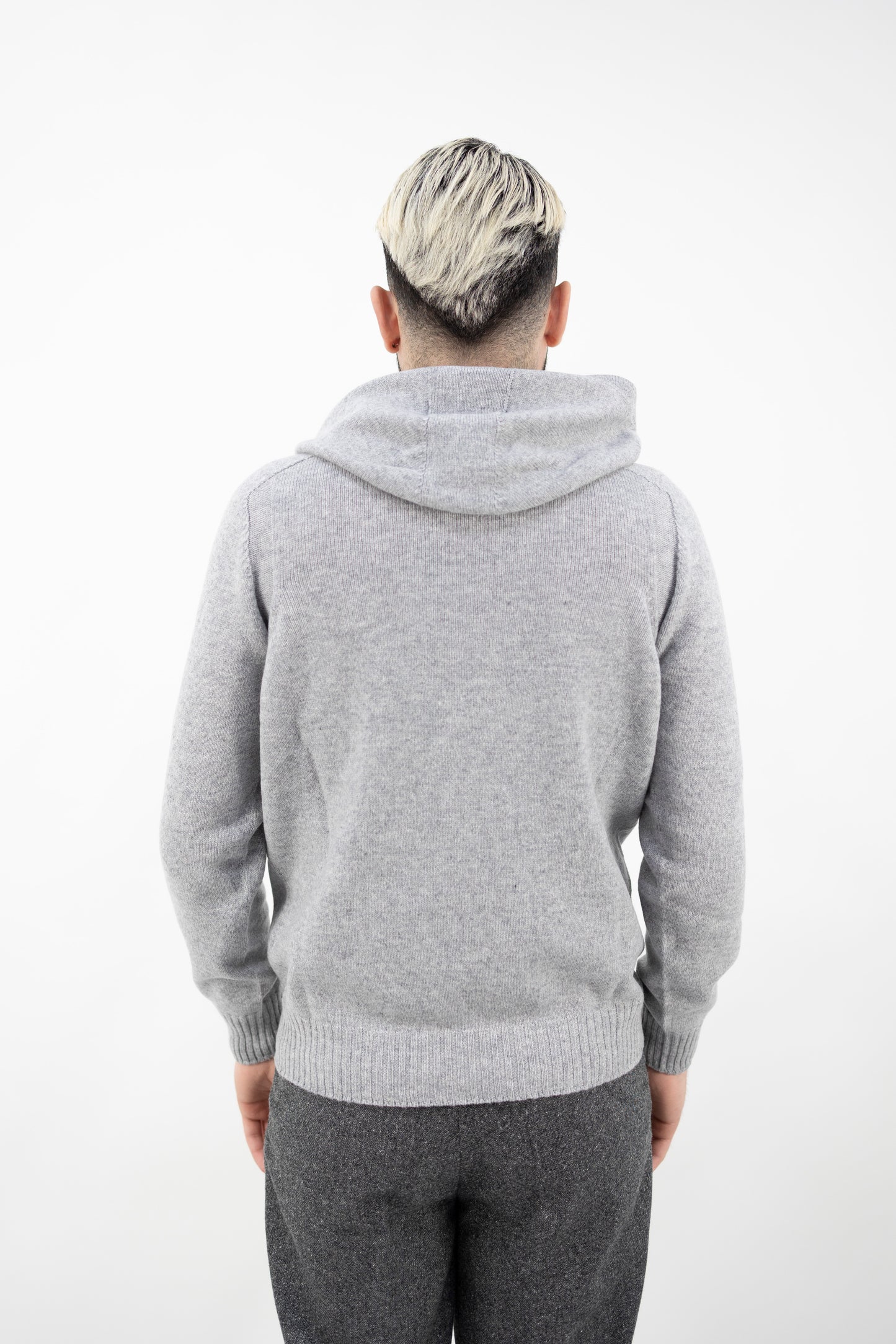 MAGLIA CAPPUCCIO IN LANA GRIGIO 24122/25024 071 GRAN SASSO