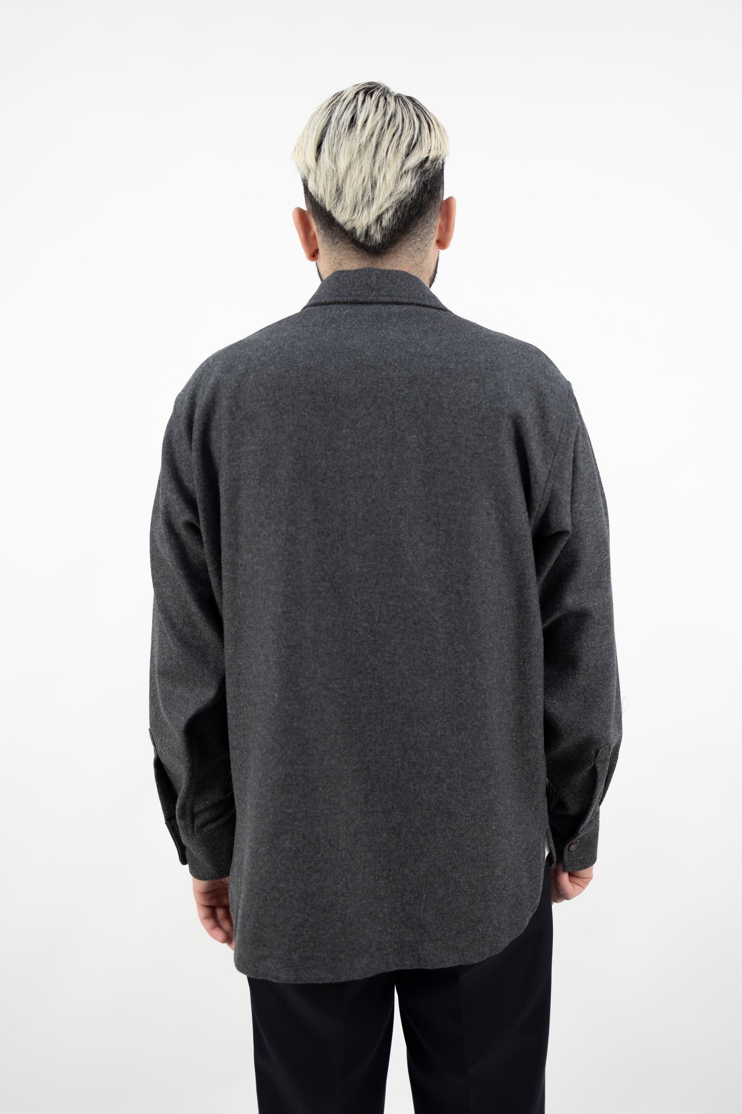 CAMICIA OVER GRIGIO SCURO SRYHN9MUX1 Tintoria Mattei 954