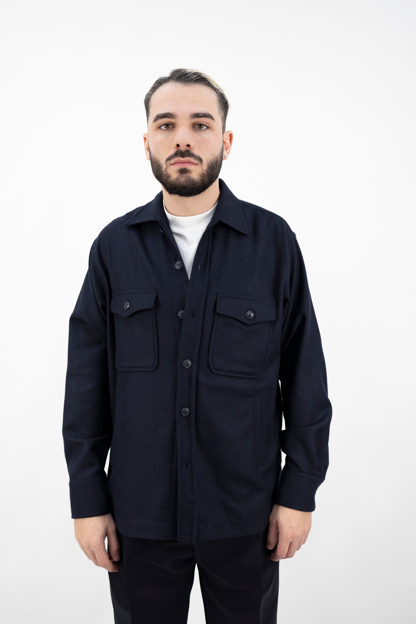 CAMICIA OVER BLU SRYHN9MUE1 Tintoria Mattei 954