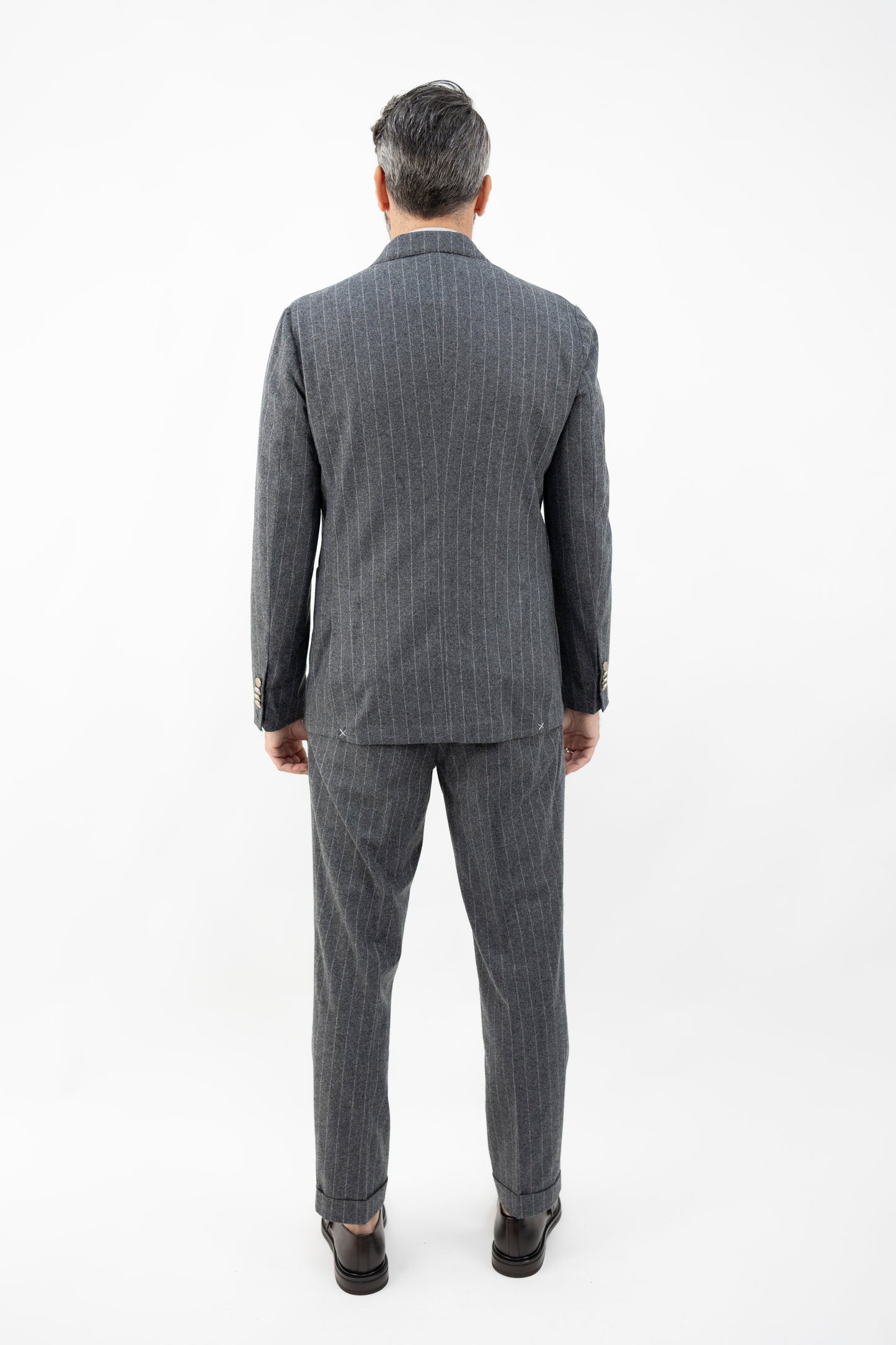 ABITO GRIGIO GESSATO BOLGHERIQUQD 400130B 070 Quattro decimi BY Briglia