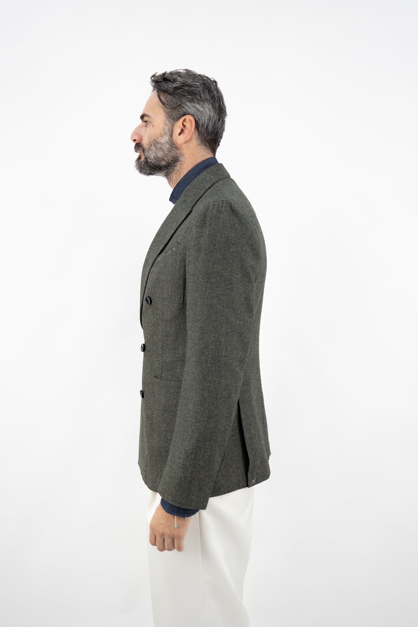 GIACCA DOPPIOPETTO VERDE PETRUSQD 400125 072 Quattro decimi BY Briglia