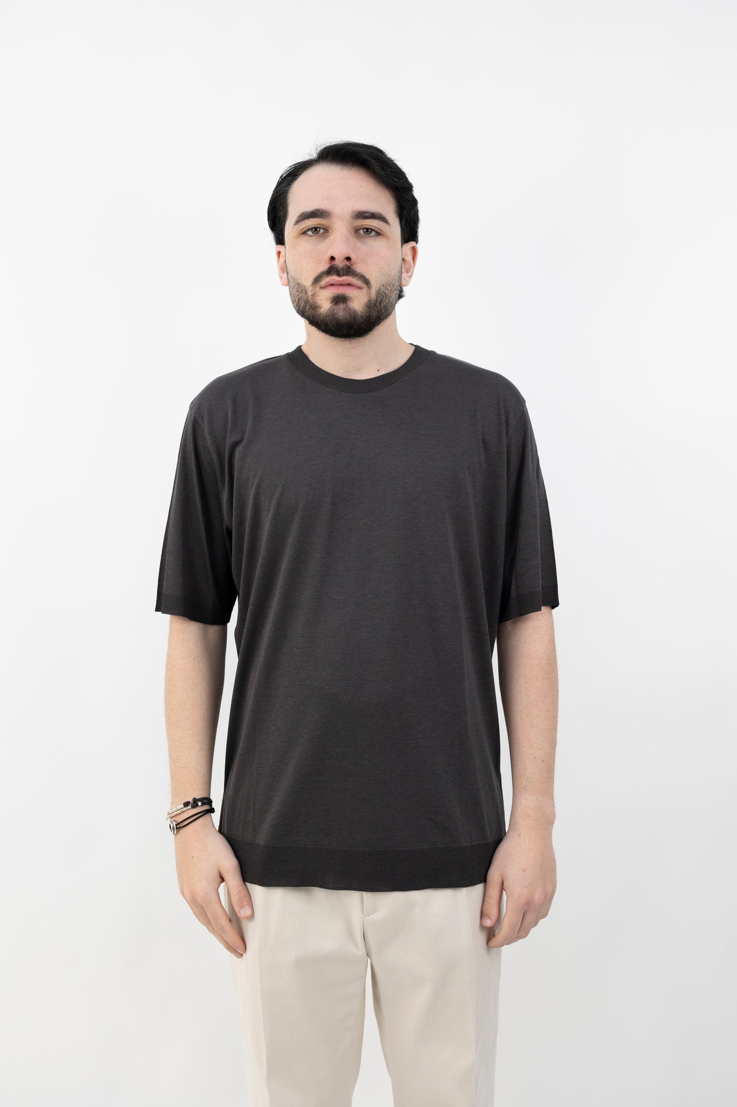 T-Shirt Lyocell Marrone - Maglieria - Altea