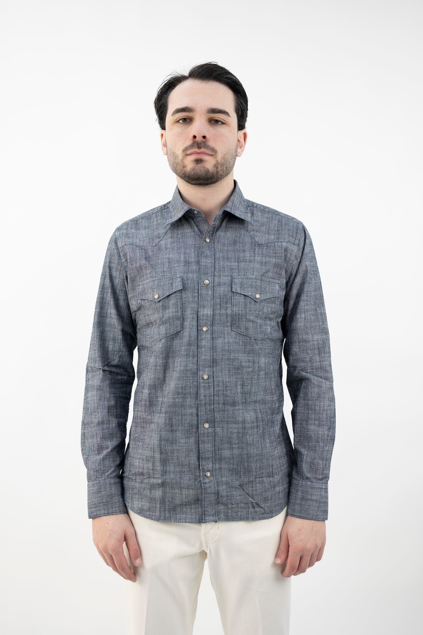 CAMICIA WESTERN DENIM 1RZBN8D UZ2 Tintoria Mattei 954