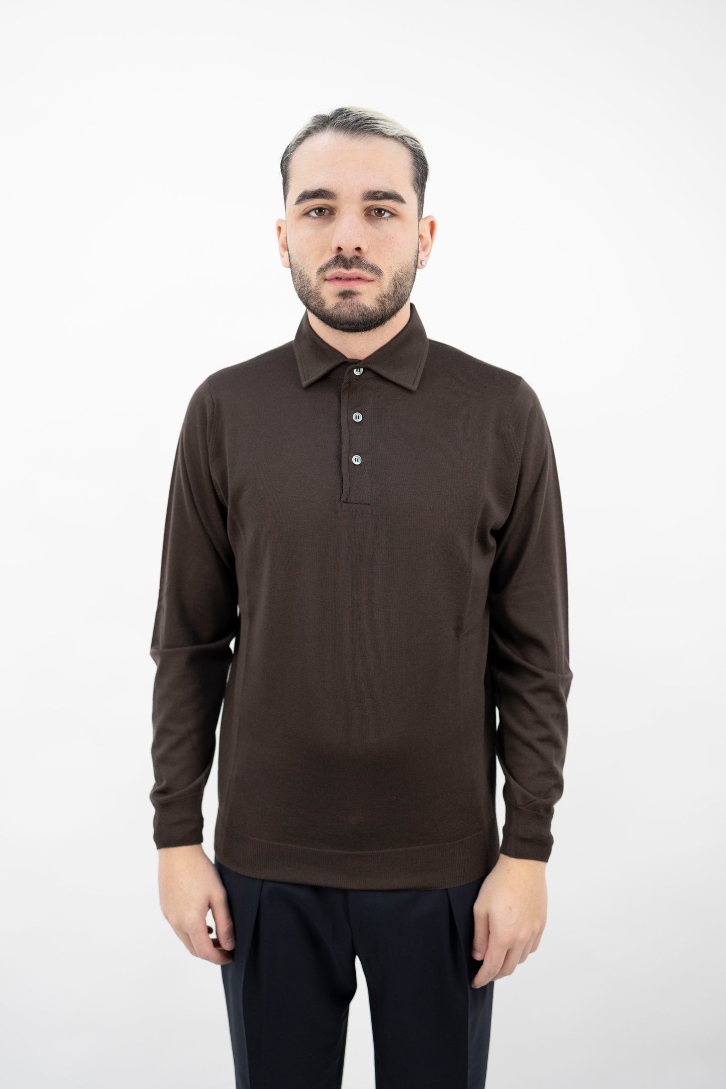 POLO CIOCCOLATO LANA SUPER FINEPL1MLPAR/RM16R 280 Filippo De Lurentiis