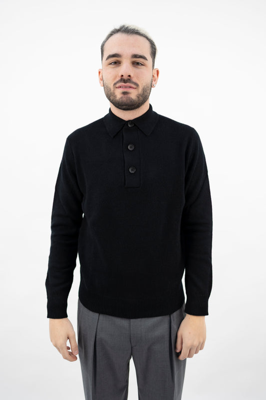 POLO IN LANA&CASHMERE NERO PL3ML WC7R 990 Filippo De Lurentiis