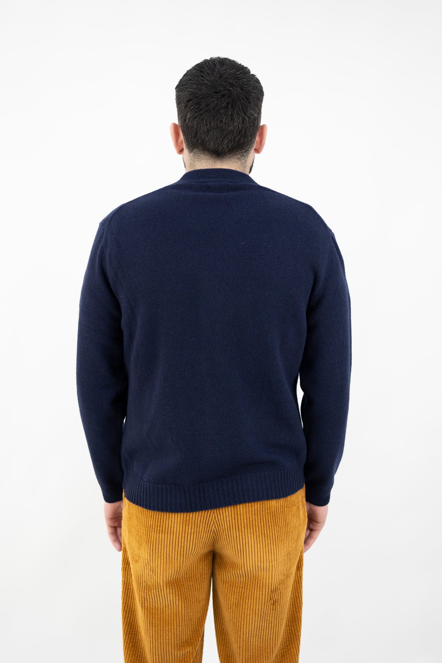 CARDIGAN LANA&CASHMERE BLU DF0071 0023 DANIELE FIESOLI