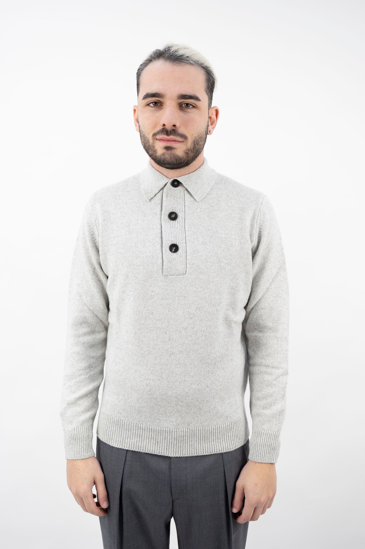 POLO IN LANA&CASHMERE GRIGIO PL3ML WC7R 900 Filippo De Lurentiis