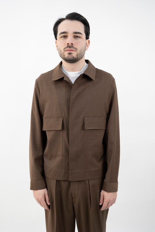 GIACCA OVERSHIRT COLUMBUS/71071 03 MARRONE New York Resident