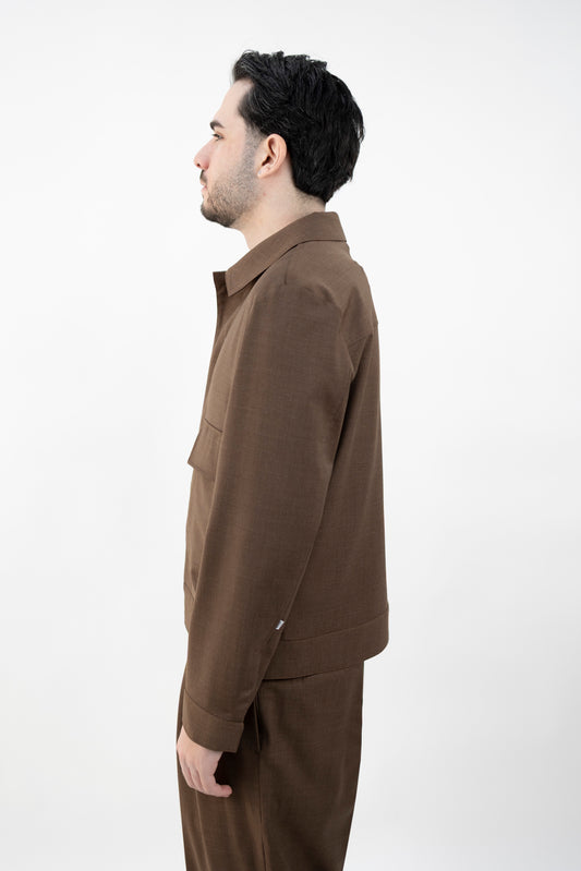 GIACCA OVERSHIRT COLUMBUS/71071 03 MARRONE New York Resident