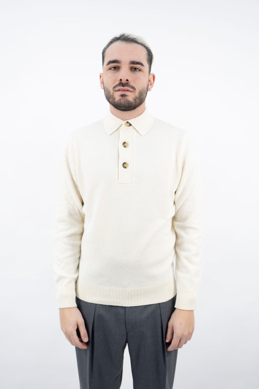 POLO IN LANA&CASHMERE LATTE PL3ML WC7R 020 Filippo De Lurentiis