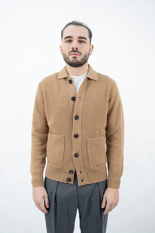 CARDIGAN IN LANA&CASHMERE CAMMELLO CA3MLT WC7P 045  Filippo De Lurentiis