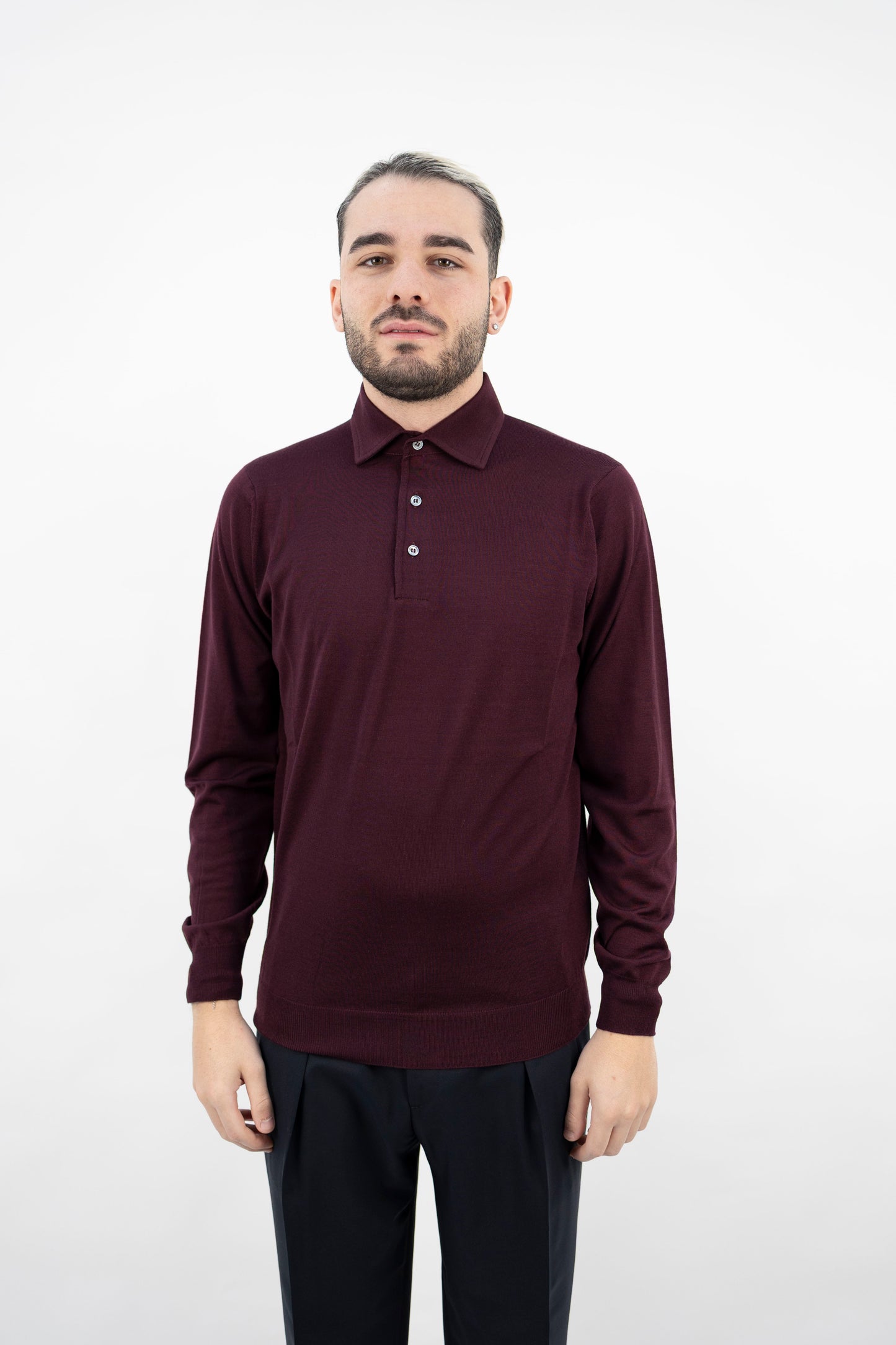 POLO BORDEUX LANA SUPER FINE PL1MLPAR/RM16R 371 Filippo De Lurentiis
