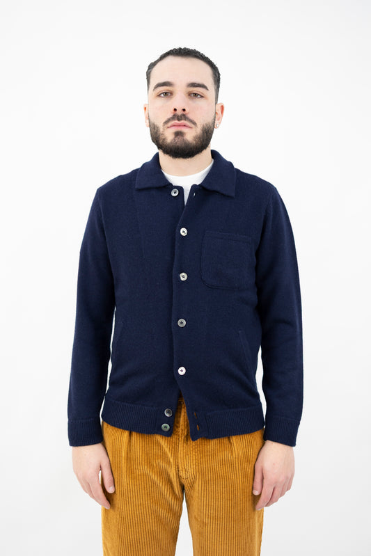 CARDIGAN IN LANA&CASHMERE BLU DC9-18349 NAVY Della Ciana