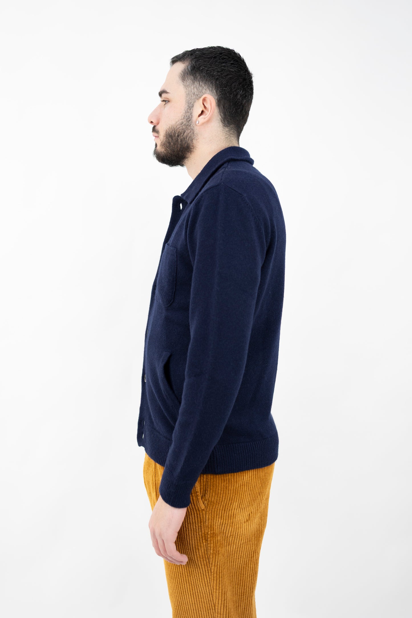 CARDIGAN IN LANA&CASHMERE BLU DC9-18349 NAVY Della Ciana