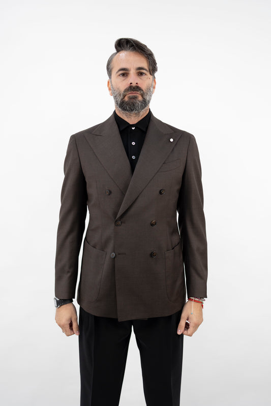 GIACCA SARTORIALE MARRONE 54544/3 2617 Luigi Bianchi