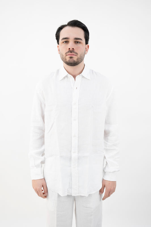 CAMICIA CIL34 ANDREA IN LINO BIANCO  InLinum