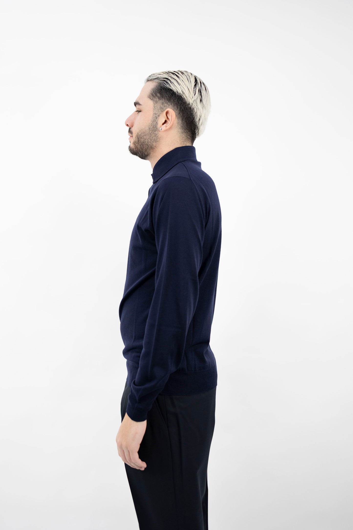 POLO INDACO LANA SUPER FINE PL1MLPAR/RM16R 880 Filippo De Lurentiis