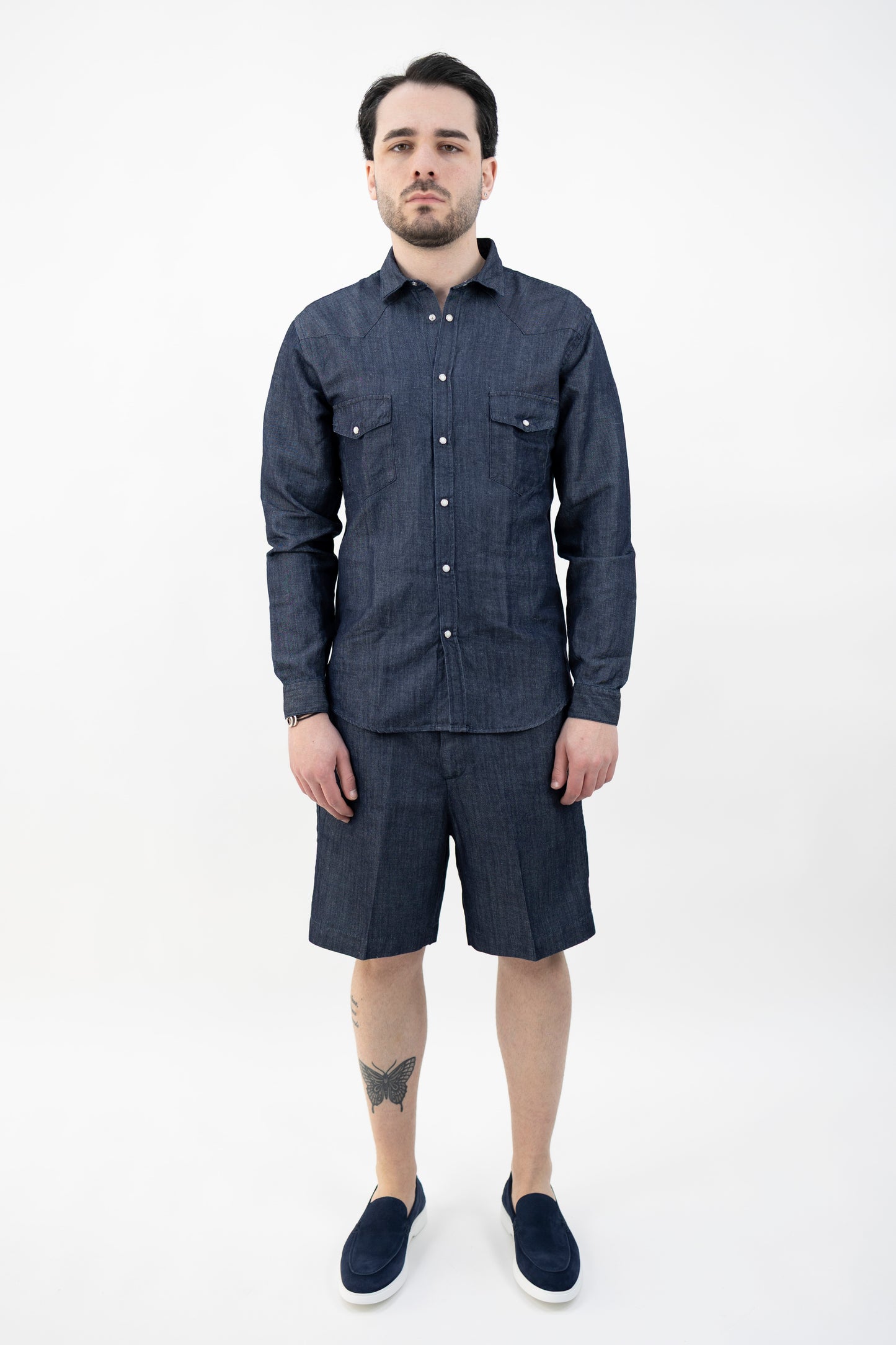 CAMICIA WESTERN CIL48 MARK DENIM InLinum