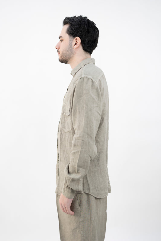CAMICIA WESTERN CIL02 MARK IN LINO FANGO InLinum