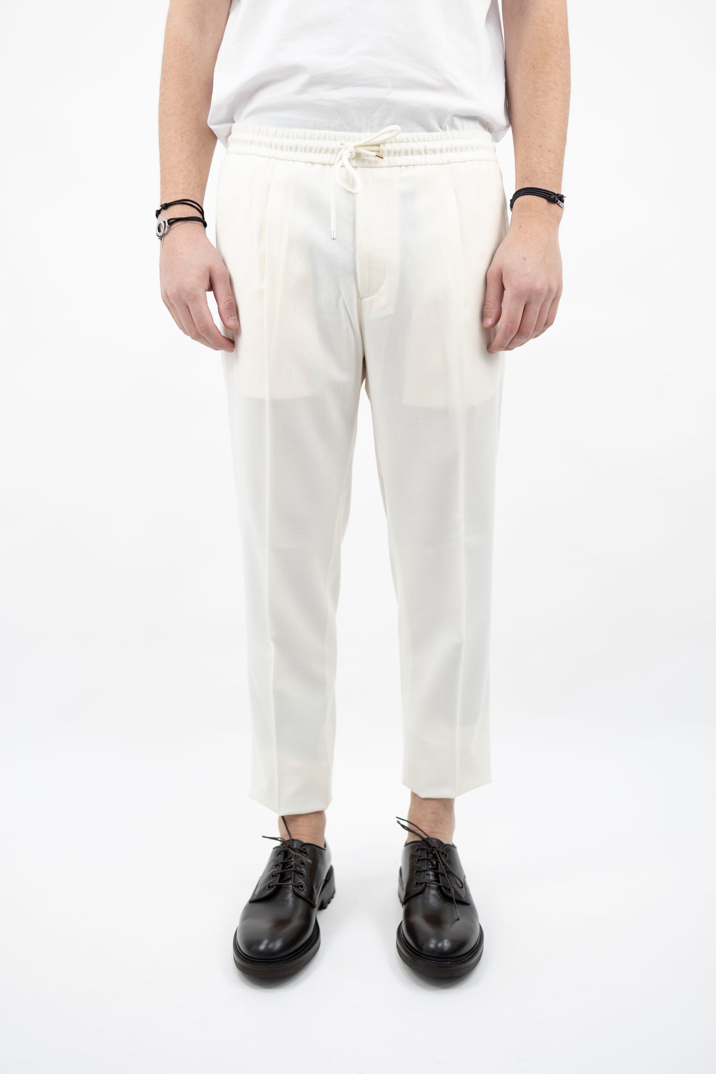 PANTALONE IN LANA NATURALE WIMBLEDONSQD 400120 120 Quattro decimi BY Briglia