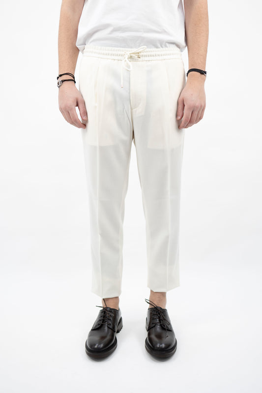 PANTALONE IN LANA NATURALE WIMBLEDONSQD 400120 120 Quattro decimi BY Briglia
