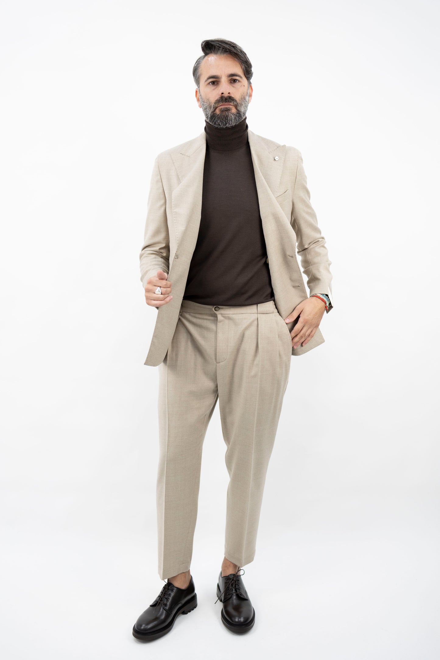 ABITO BEIGE IN LANA VERGINE 54513/4 L.B.M.