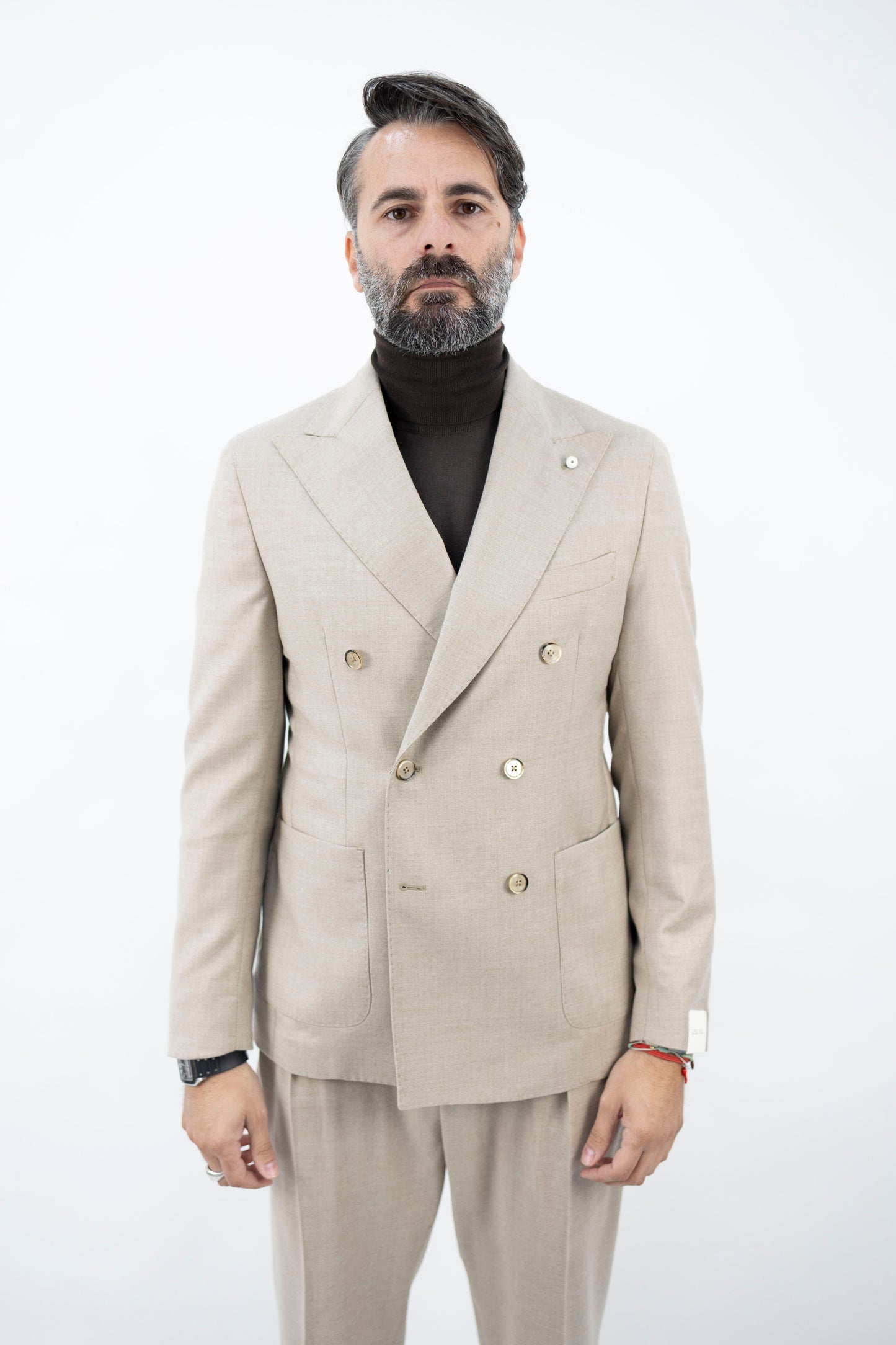 ABITO BEIGE IN LANA VERGINE 54513/4 L.B.M.